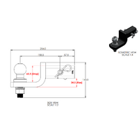 Class 4 Ballmount 115mm Shank 65mm Drop | TowRite
