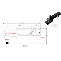 Class 4 Ballmount 200mm Shank 65mm Drop | TowRite