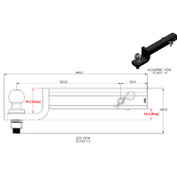 Class 4 Ballmount 305mm Shank 70mm Drop | Towrite