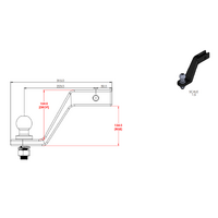 Class 4 Forged Ballmount 6" Drop | Towrite