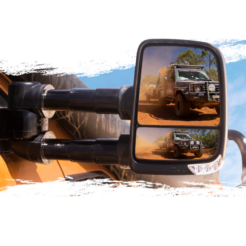 Next Gen, Pair, Heat, Camera, Power-Fold, BSM, Indicators, Electric, Black Suits Mitsubishi Triton